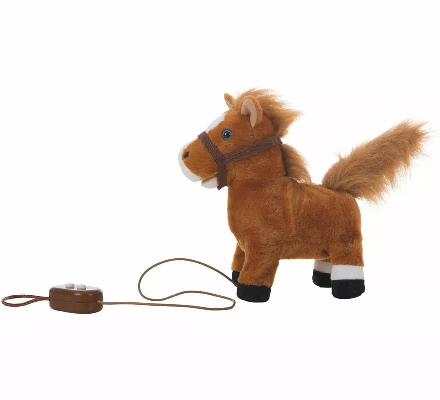 Caballo Musical de Peluche con Movimiento de 22 cm