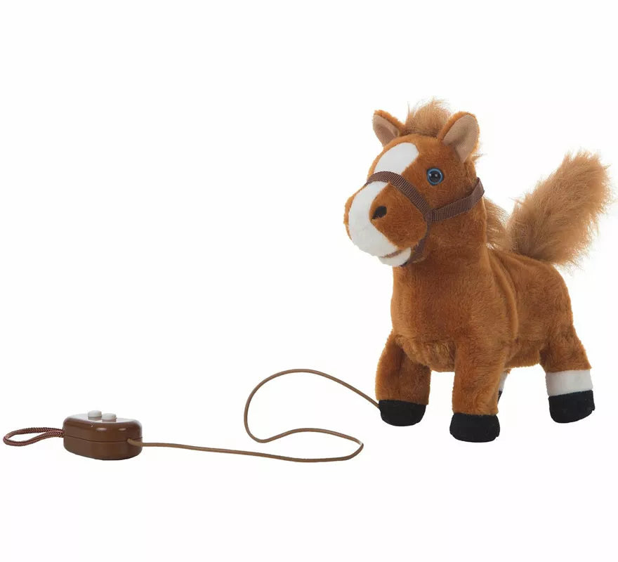 Caballo Musical de Peluche con Movimiento de 22 cm