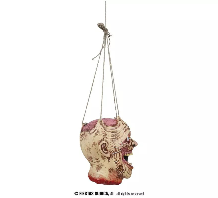 Translation missing: es.Cabeza Zombie Colgante de látex de 28 cm