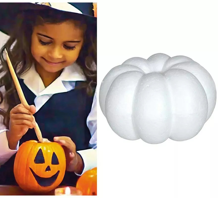 Translation missing: es.Calabaza blanca de corcho para Decorar 18x10 cm