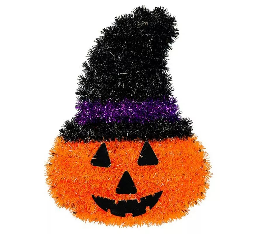 Calabaza con Sombrero de Oropel 39x29 cm