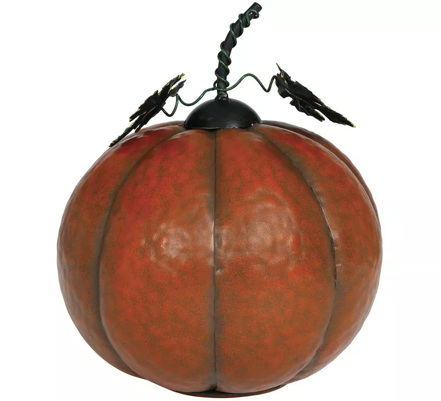Translation missing: es.Calabaza Metálica naranja con Luz 16 cm
