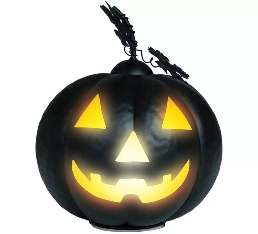 Translation missing: es.Calabaza Metálica negra con Luz 16 cm