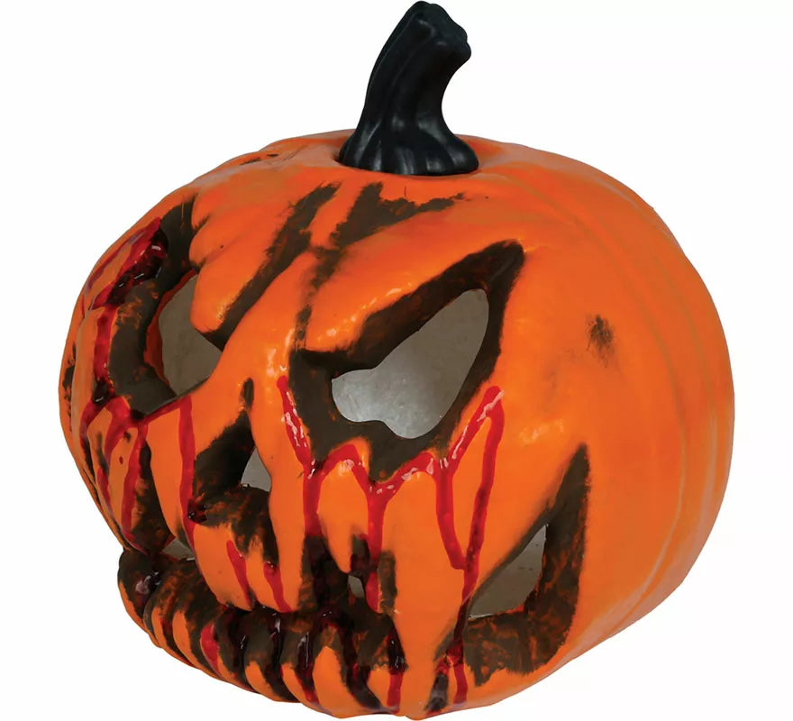 Calabaza naranja con Luz de 20 cm