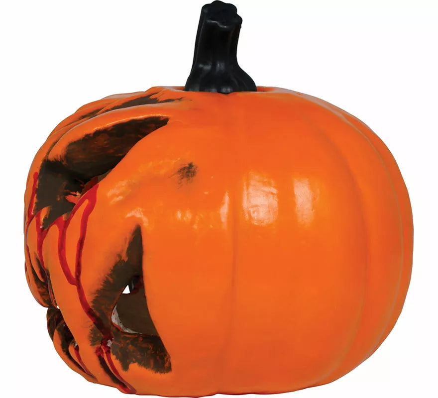 Calabaza naranja con Luz de 20 cm