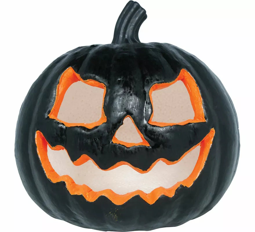 Translation missing: es.Calabaza negra con Luz de 20 cm