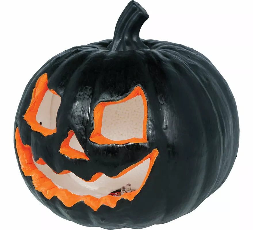 Calabaza negra con Luz de 20 cm