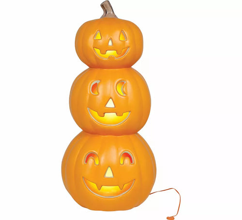 Calabaza Sonrientes Triple con Luz Intensa de 52 cm