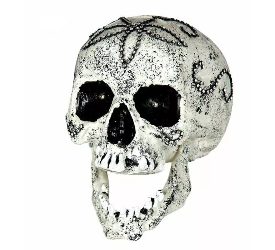 Translation missing: es.Calavera con diamantes y luz para decoración de 24 cm