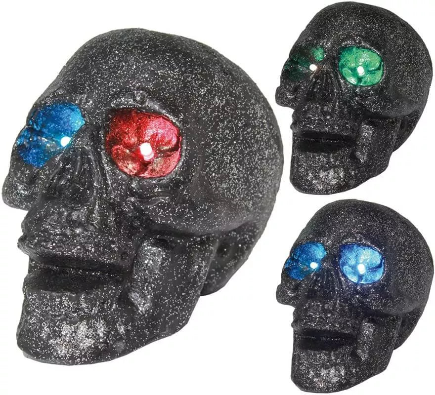 Translation missing: es.Calavera con luz en los Ojos en colores surtidos 14 cm