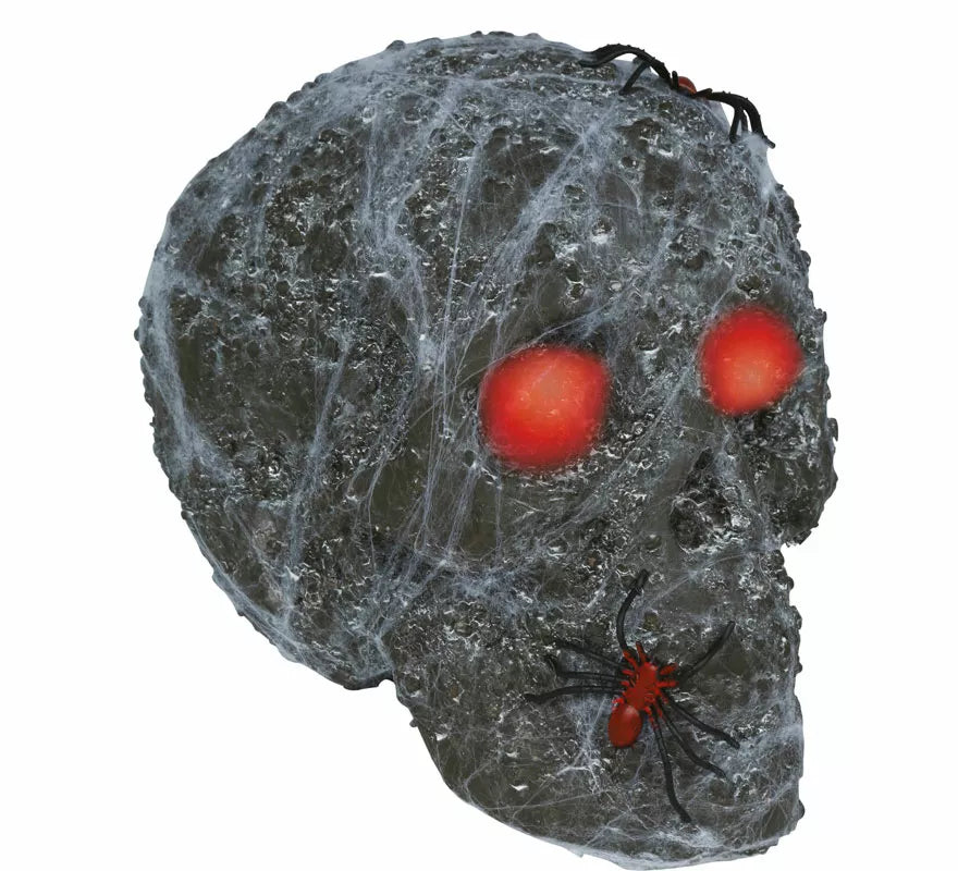 Translation missing: es.Calavera con Telarañas y Luz de 20 cm