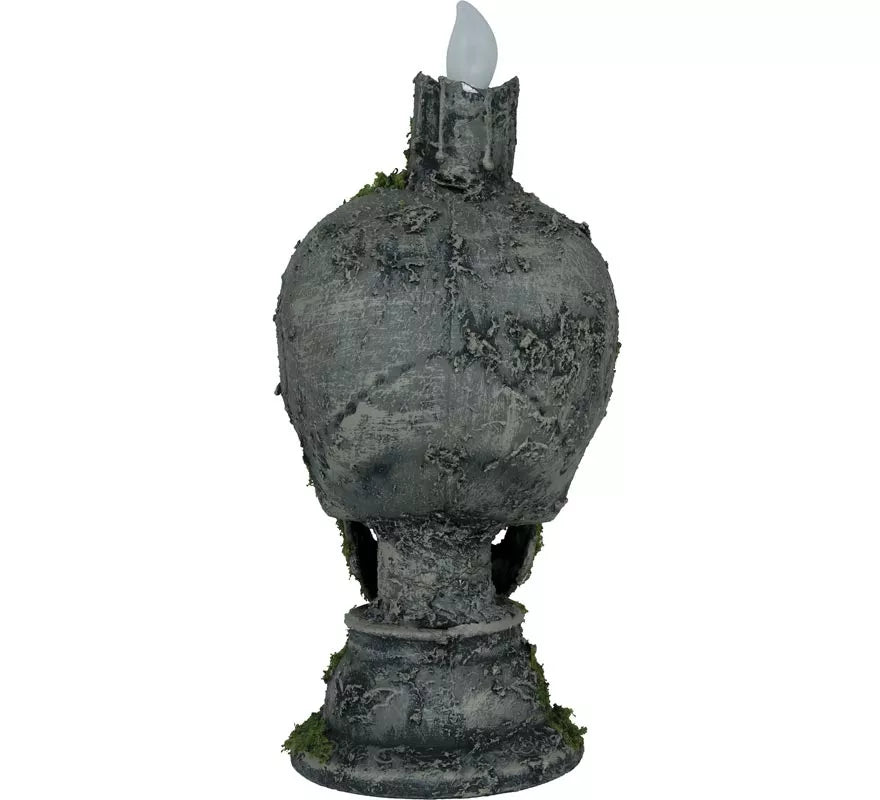 Translation missing: es.Calavera con Vela y Musgo con Luz de 35 cm
