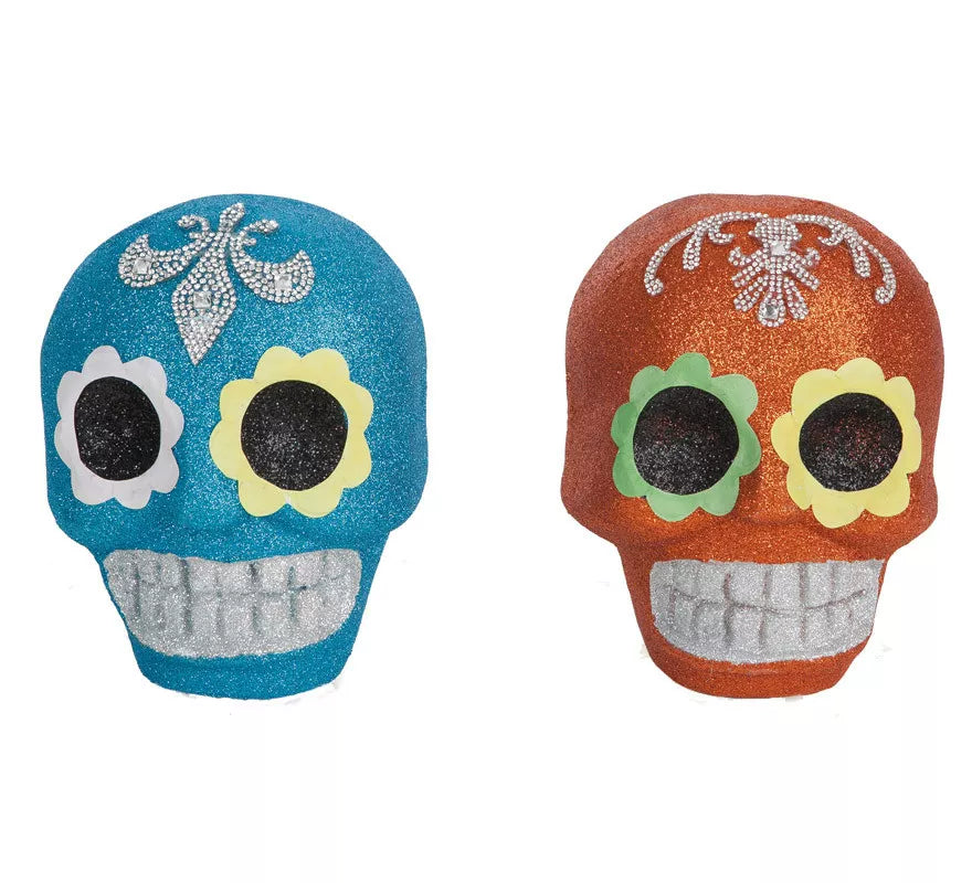 Translation missing: es.Calavera de Catrina Purpurina surtidos de 17X16 cm