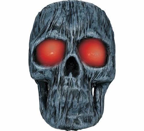 Calavera Fantasma Gris con Luz de 35 cm