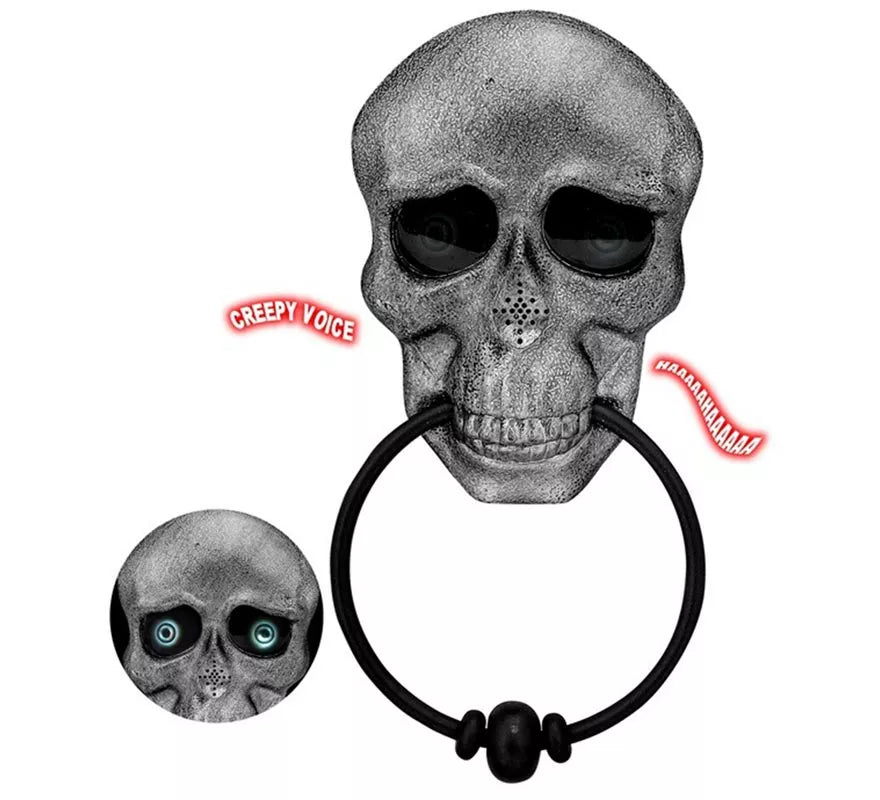 Translation missing: es.Calavera para Puerta con Ojos Animados y Voz Espeluznante