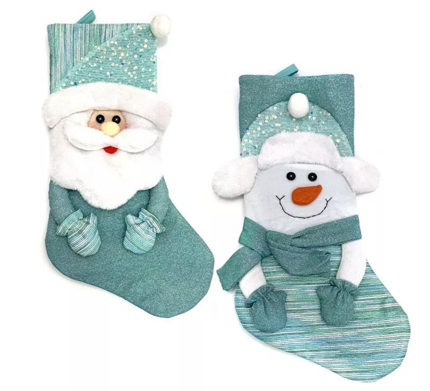 Translation missing: es.Calcetín de Navidad azul de 50 cm en modelos surtidos