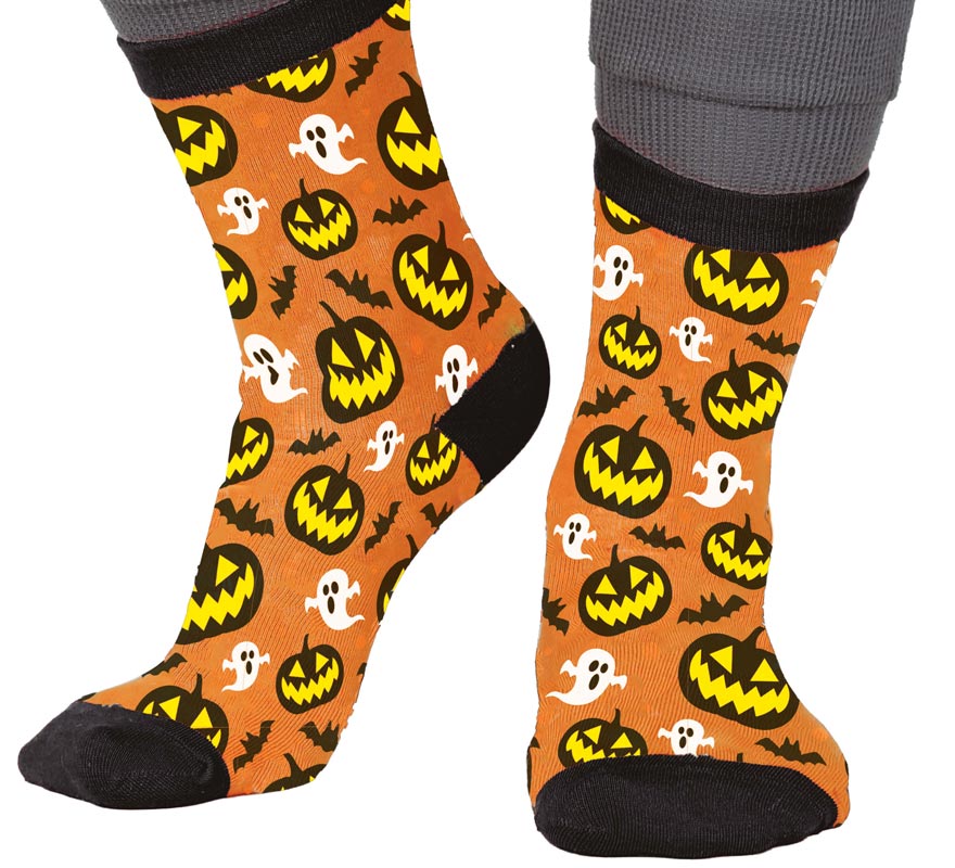 Translation missing: es.Calcetines de Calabazas y Fantasmas para Halloween en números del 22 al 48