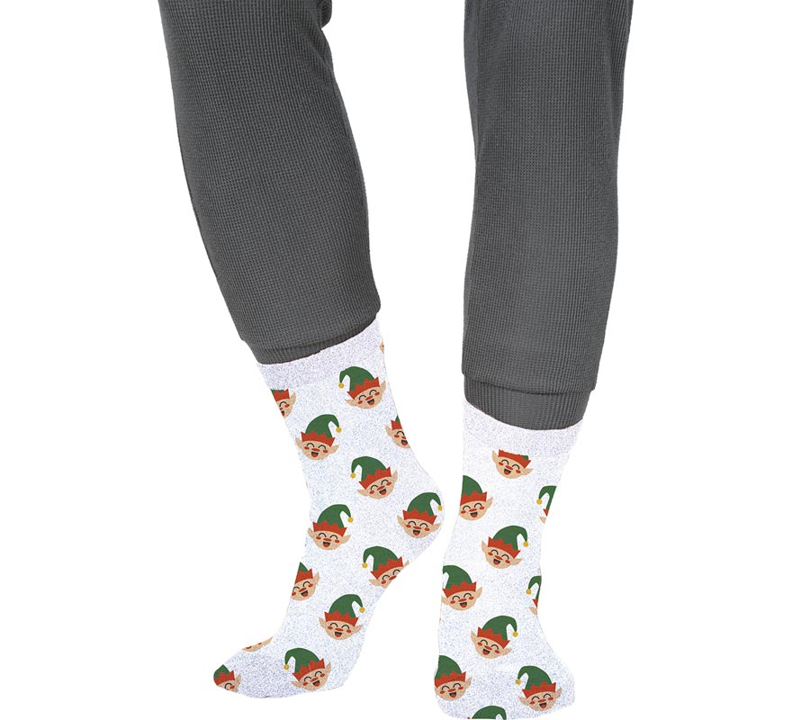Translation missing: es.Calcetines Navideños Elfos con Purpurina en números del 22 al 41