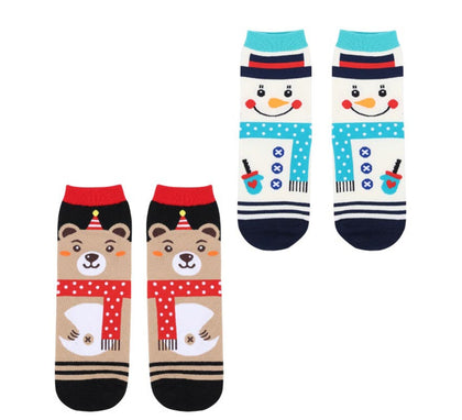 Calcetines Navideños Oso y Muñeco de nieve Talla 28-35 en modelos surtidos infantil