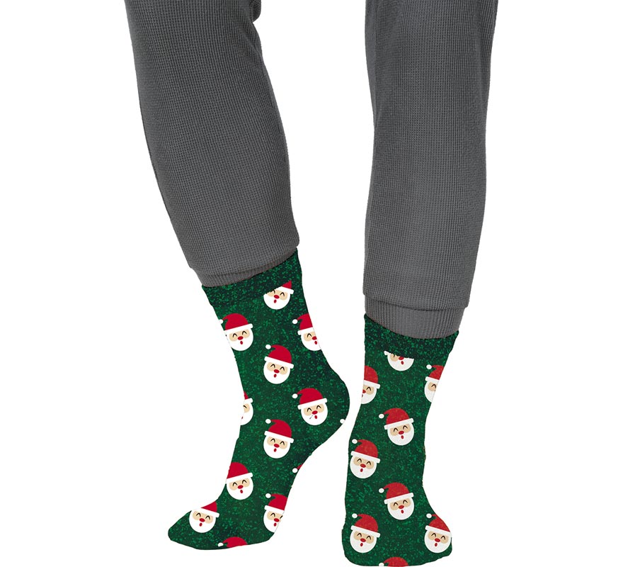 Translation missing: es.Calcetines Navideños Papá Noel con Purpurina en números del 22 al 41