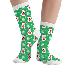 Calcetines Navideños verdes en números del 22 al 48