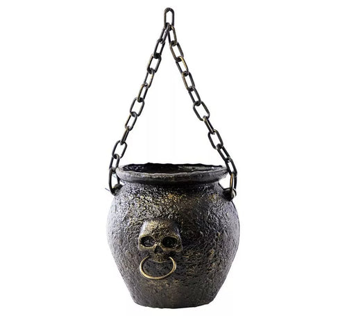Caldero Calavera negro de 26x26x50 cm