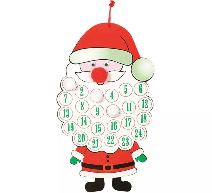 Calendario Adviento de Papá Noel 34 cm