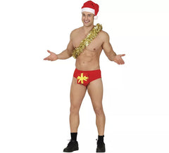 Calzoncillo de Regalo de Navidad rojo adulto