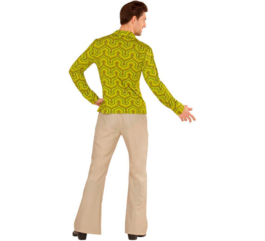 Translation missing: es.Camisa Disco Años 70 verde para hombre