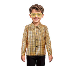 Camisa Disco Bling dorada para niño