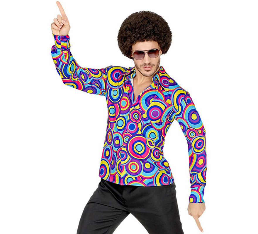 Translation missing: es.Camisa Disco Estampada de los Años 70 para hombre