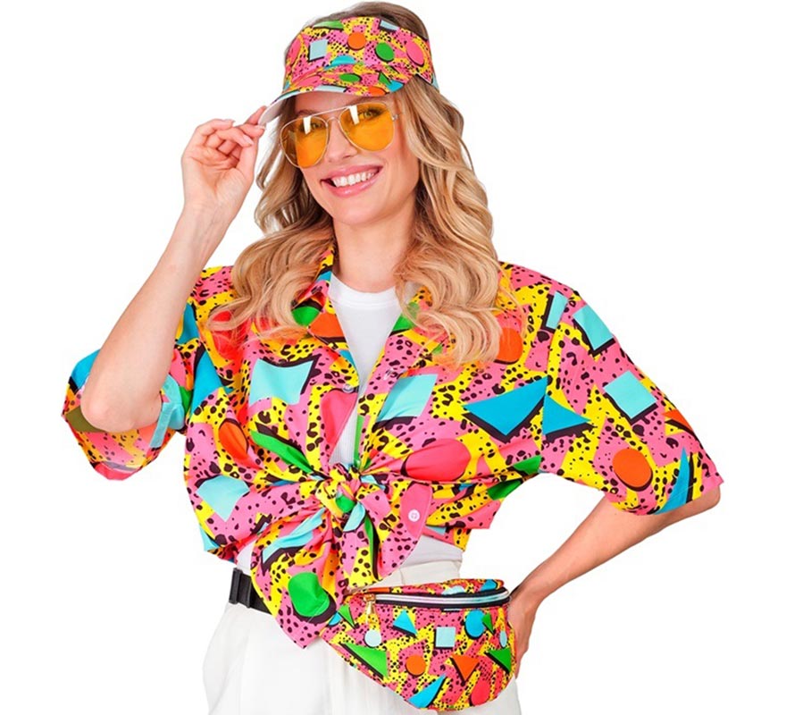 Translation missing: es.Camisa Estampada Años 80 multicolor para adultos