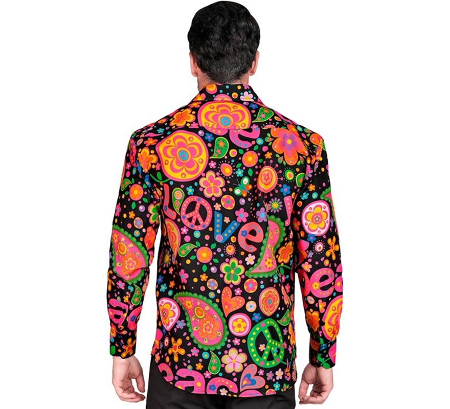 Translation missing: es.Camisa manga larga con Estampado Hippie para hombre
