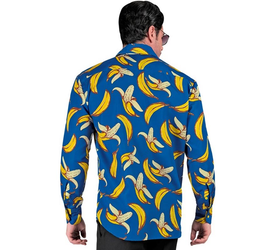 Translation missing: es.Camisa manga larga con Estampado Plátanos para hombre