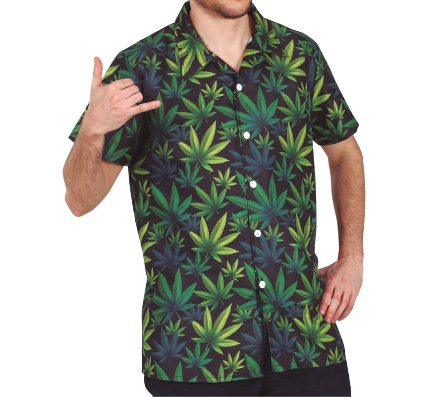 Translation missing: es.Camisa Marihuana verde oscuro adulto