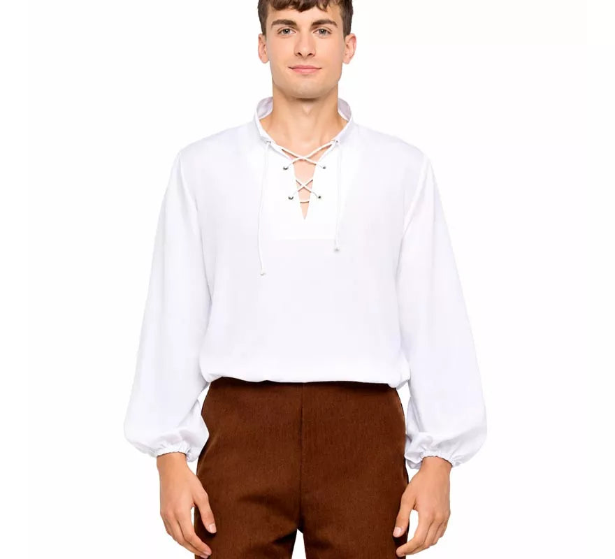 Translation missing: es.Camisa Medieval blanca para hombre