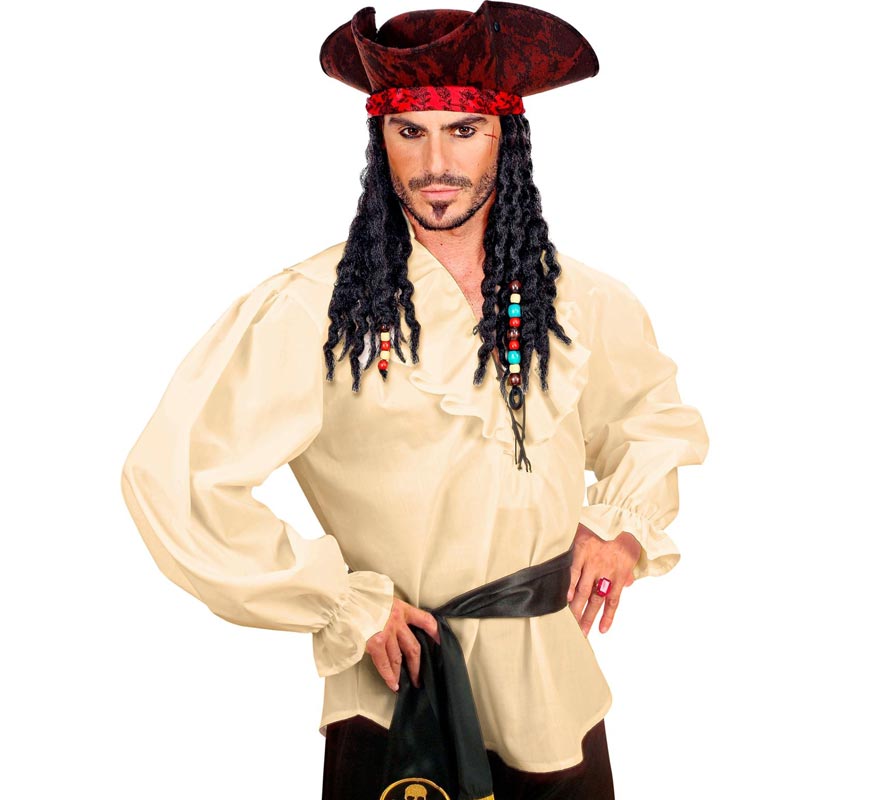 Translation missing: es.Camisa Medieval Renacentista beige para hombre