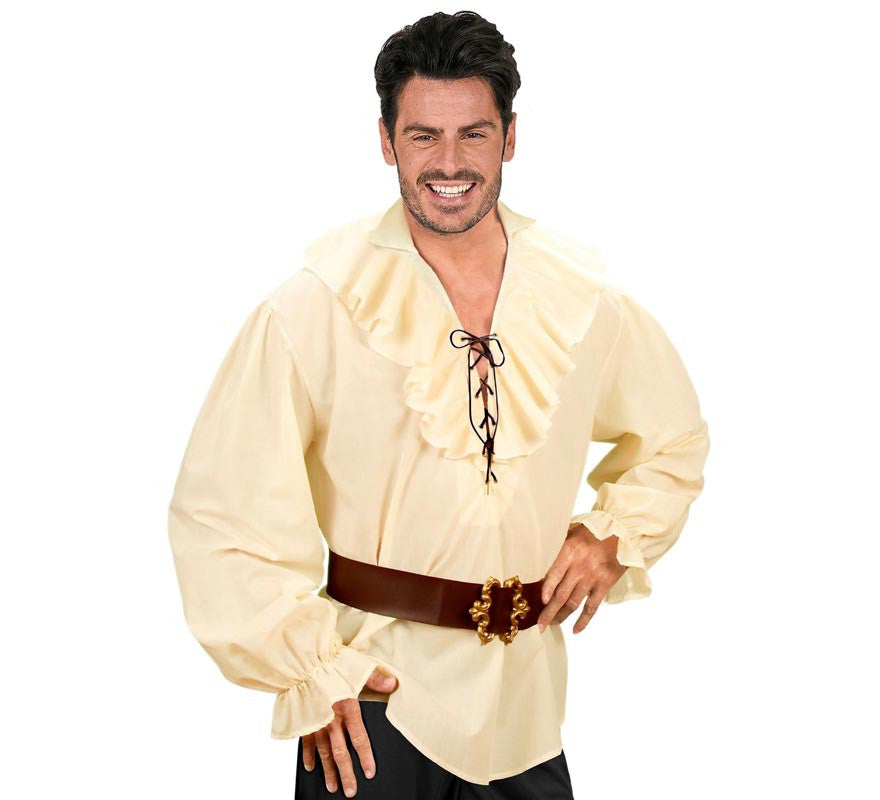Translation missing: es.Camisa Medieval Renacentista beige para hombre
