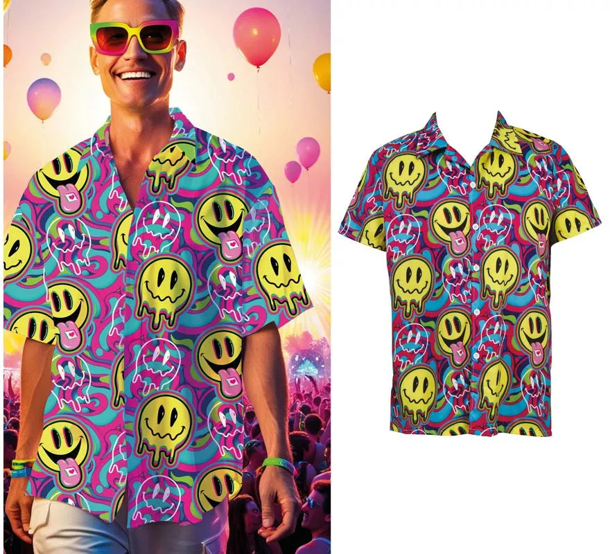 Translation missing: es.Camisa Psicodélica Smile para hombre