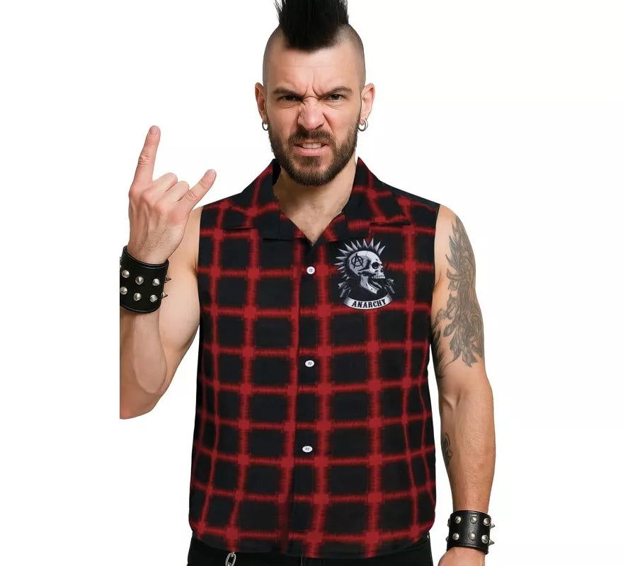Translation missing: es.Camisa Punk a cuadros para hombre