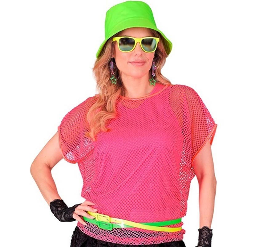 Translation missing: es.Camiseta de Malla rosa neón para mujer