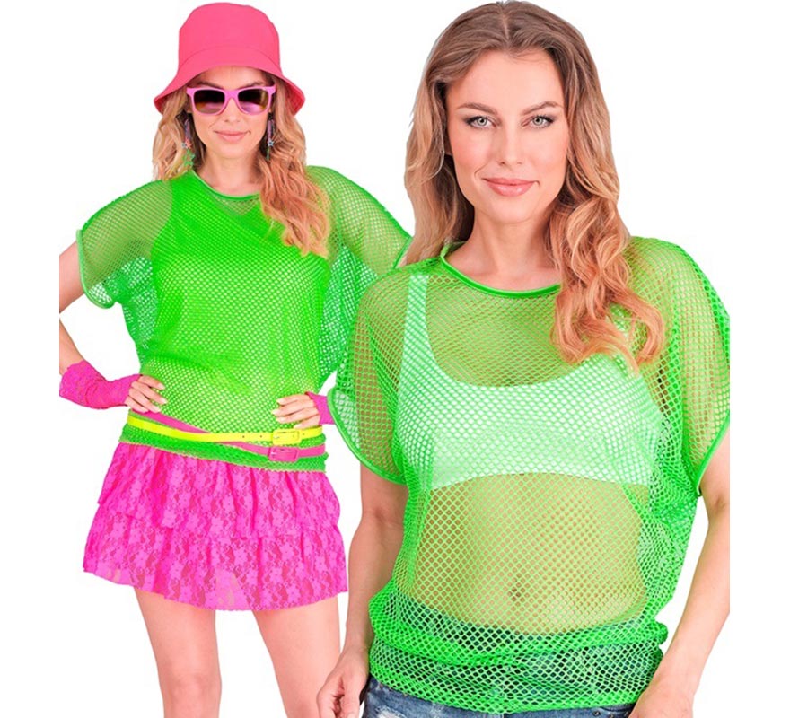 Translation missing: es.Camiseta de Malla verde neón para mujer