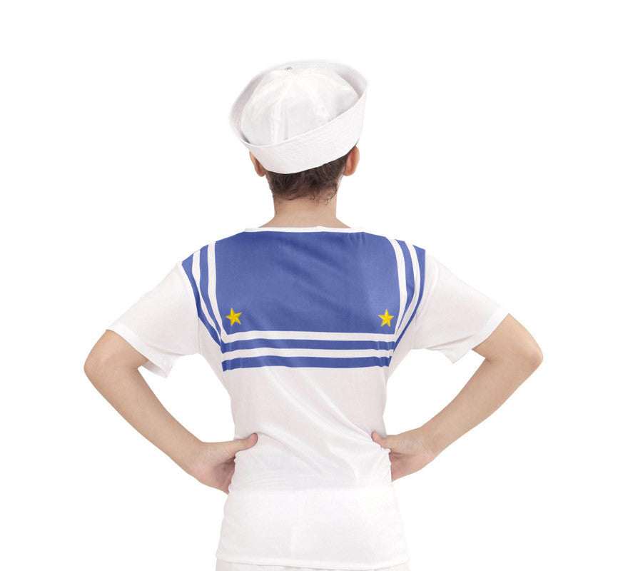 Translation missing: es.Camiseta de Marinero Blanco con Ancla para infantil