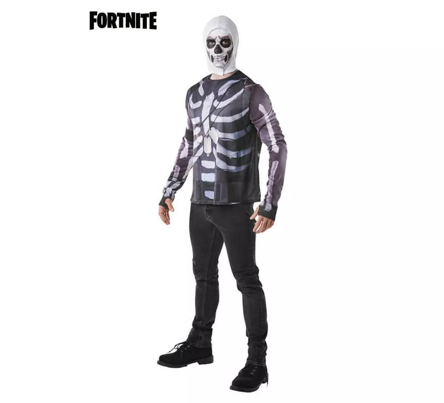 Translation missing: es.Camiseta Disfraz con Capucha Skull Trooper Fortnite para hombre