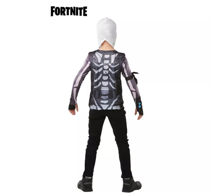 Translation missing: es.Camiseta Disfraz con Capucha Skull Trooper Fortnite para niño y adolescente