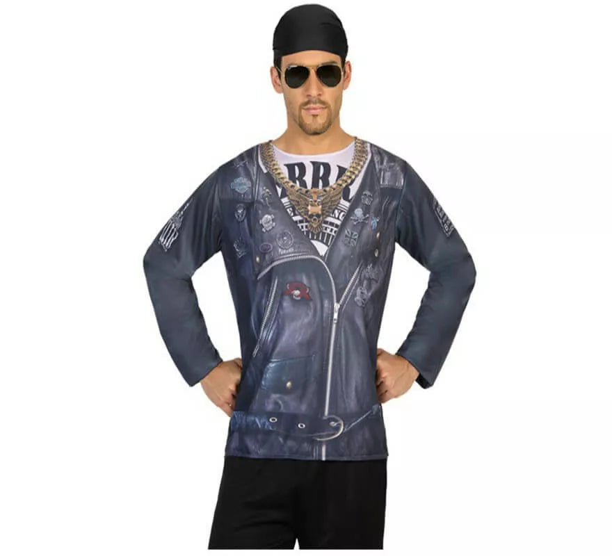 Translation missing: es.Camiseta disfraz de Motero para hombre