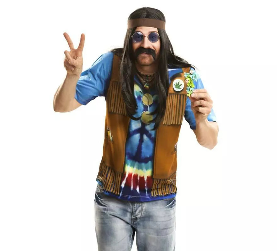 Translation missing: es.Camiseta disfraz hippie para hombre