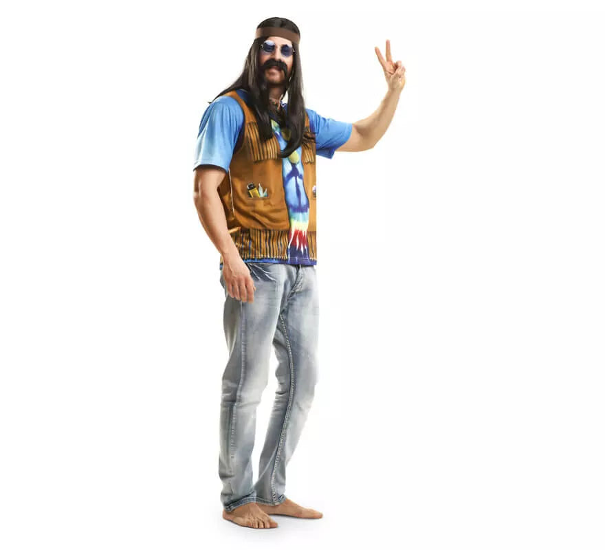 Translation missing: es.Camiseta disfraz hippie para hombre