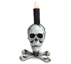 Candelabro de Cráneo con luz de 28x15 cm