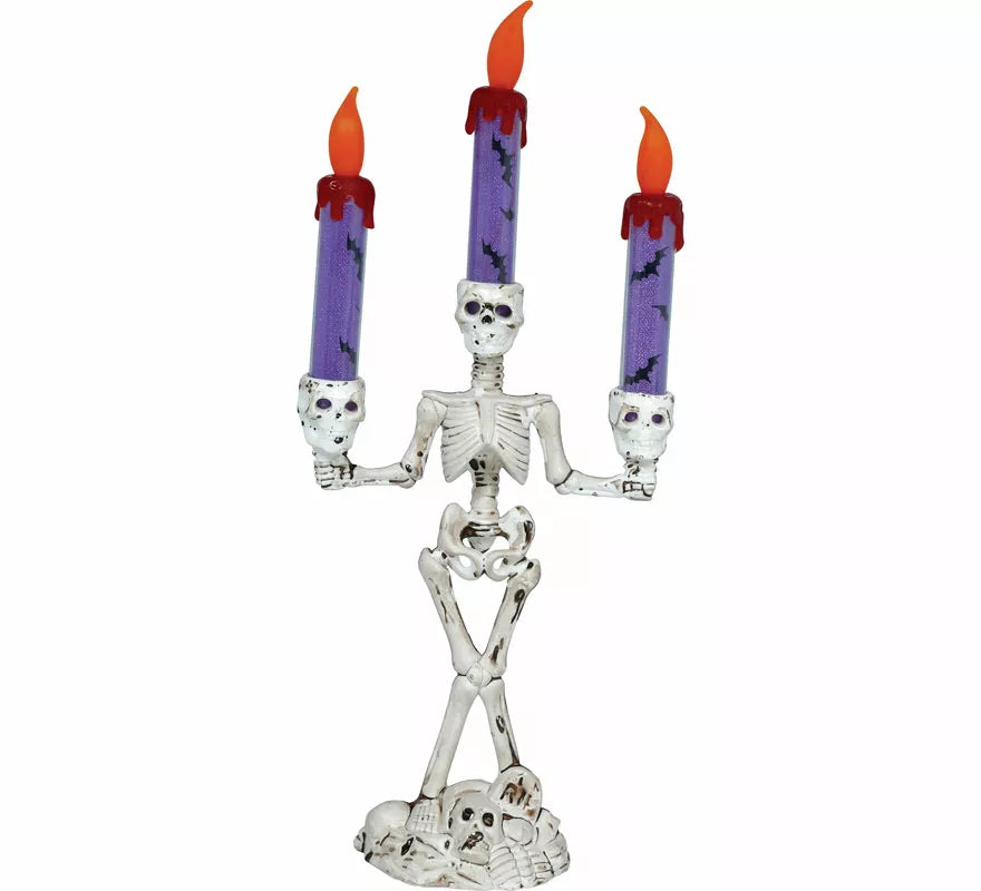 Candelabro Esqueleto con Luz de 35 cm